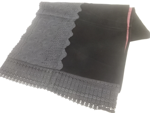 ビロードレース花模様ショール